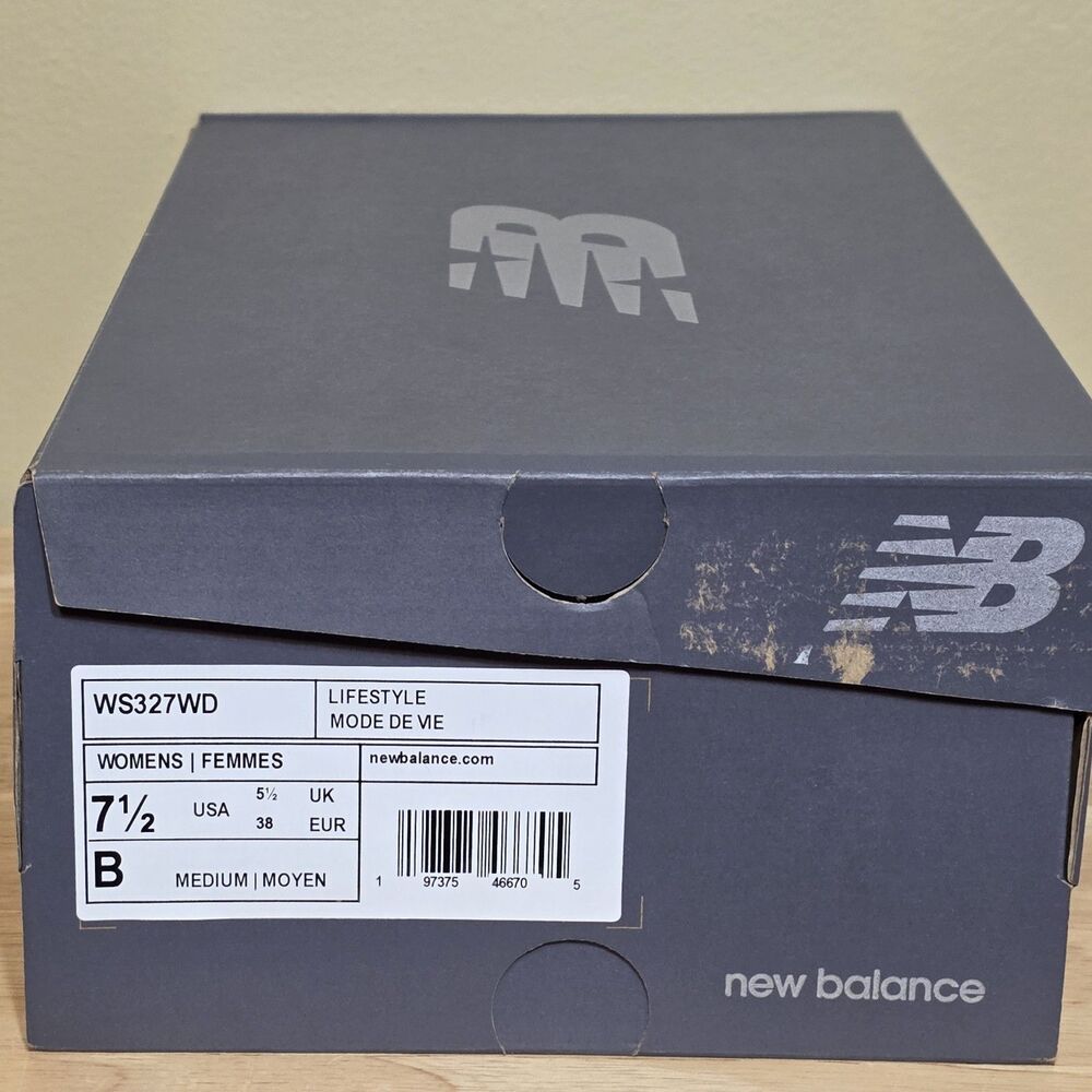 New Balance 327 Light Blue Grey White Black WS327WD Women's Size 7.5 - Picture 8 of 8